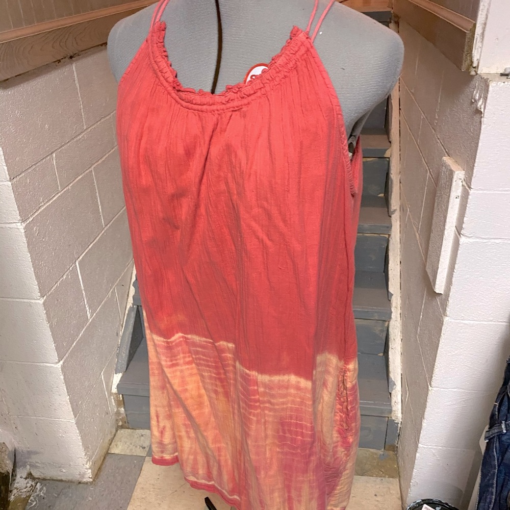 Red Orange halter dress